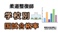 【柔整国家試験】学校別国試験合格率 ～最新回
